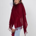 Maroon Majesty Angora Wool Stole