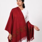 Handwoven Aathkali Design Stole