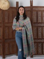 Classic grey Multicolor Wool Stole