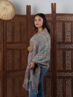 Classic grey Multicolor Wool Stole - Image 2