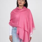 Blush Pink Angora Wool Stole